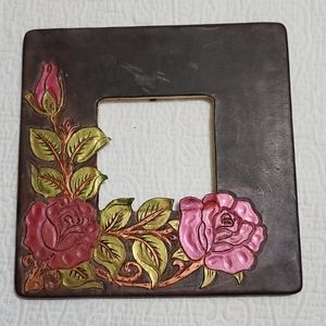 Handmade leather photo frame